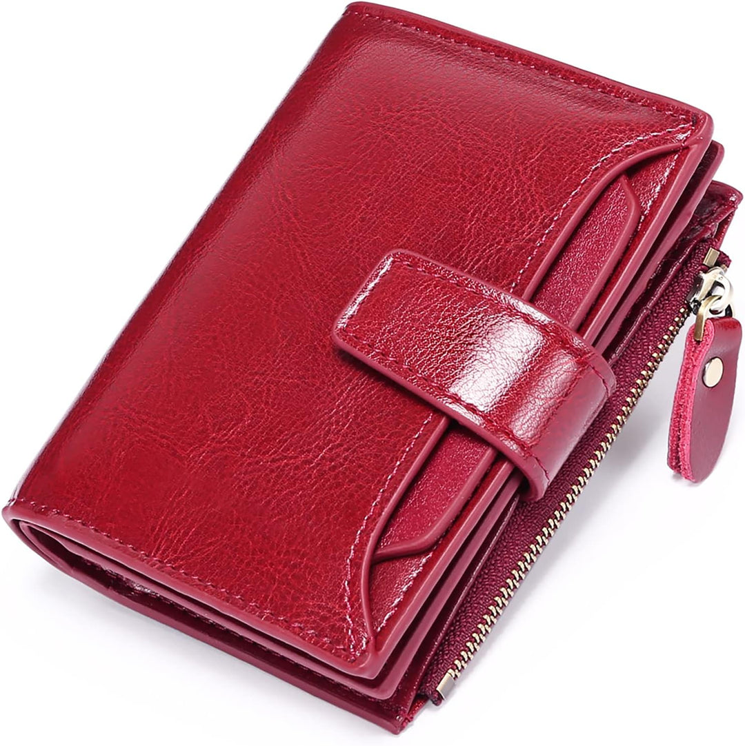 Lisslune | Compact Genuine Leather RFID Blocking Multi-Functional Wallet