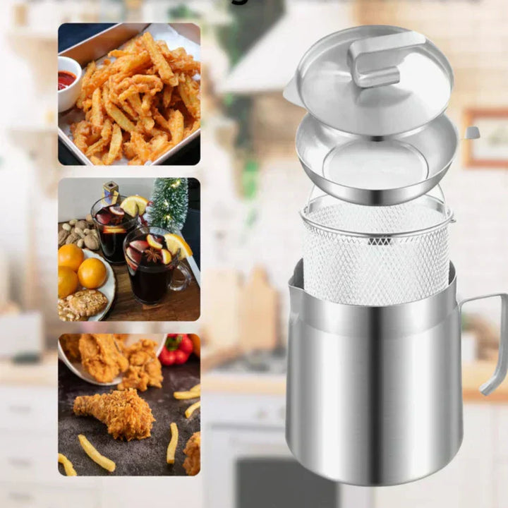 Lisslune | Compact Round Deep Fryer - SnackMaster Pro