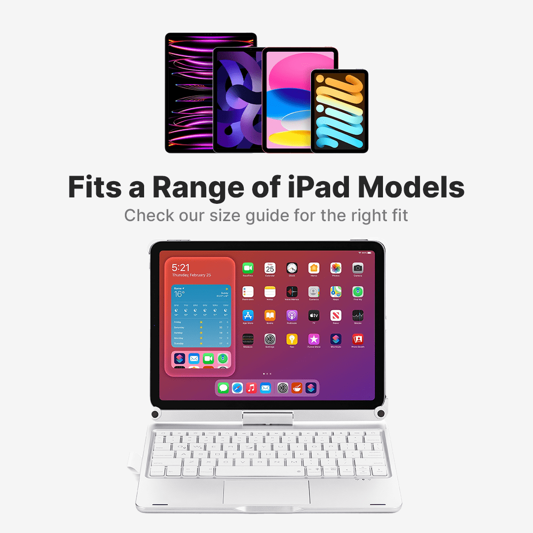 Lisslune | Wireless Keyboard Case for iPad - Rotating Design