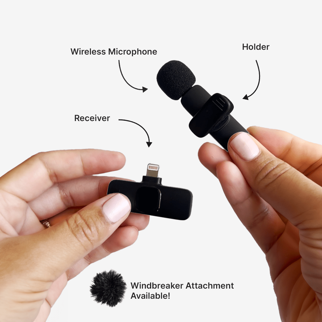 Lisslune | Mini Wireless Lavalier Micophone | For Content Creators & Video Recording