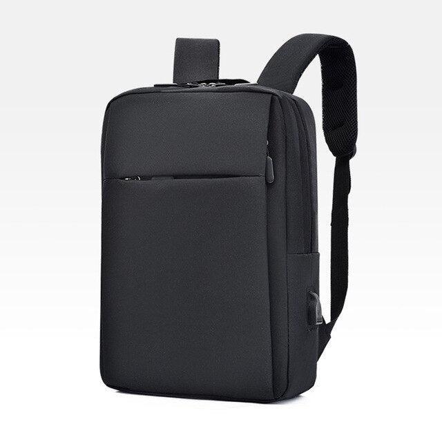 Lisslune | Chic Urban Laptop Backpack with USB Charging Port - Trendy Polyester Bag for Commuting and Traveling