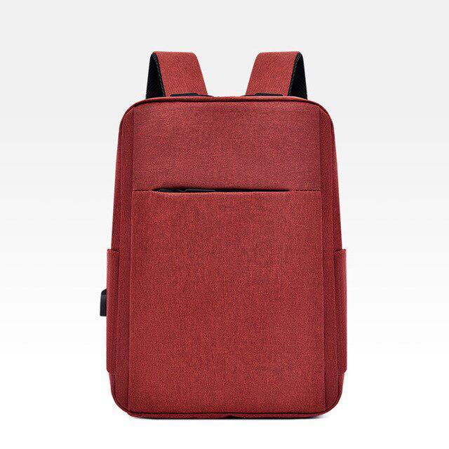 Lisslune | Chic Urban Laptop Backpack with USB Charging Port - Trendy Polyester Bag for Commuting and Traveling