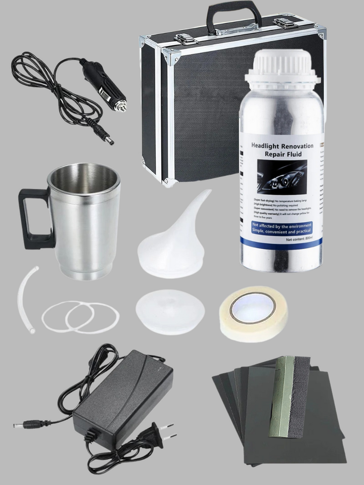 Lisslune | Headlight Restoration Kit | ClearVision | Car Headlight Repair & Polishing System