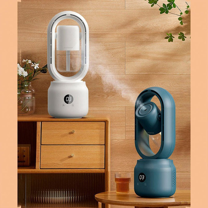 Lisslune | COOLMIST – Portable Bladeless Fan with Humidifier and Night Light