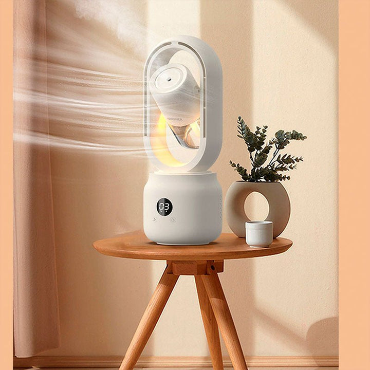 Lisslune | COOLMIST – Portable Bladeless Fan with Humidifier and Night Light