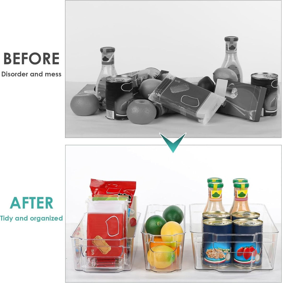 Lisslune | COOLORGANIZE – Transparent Refrigerator Storage Bins for Clutter-Free Kitchen