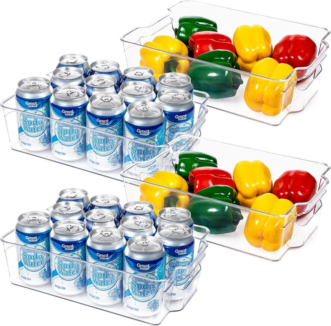 Lisslune | COOLORGANIZE – Transparent Refrigerator Storage Bins for Clutter-Free Kitchen