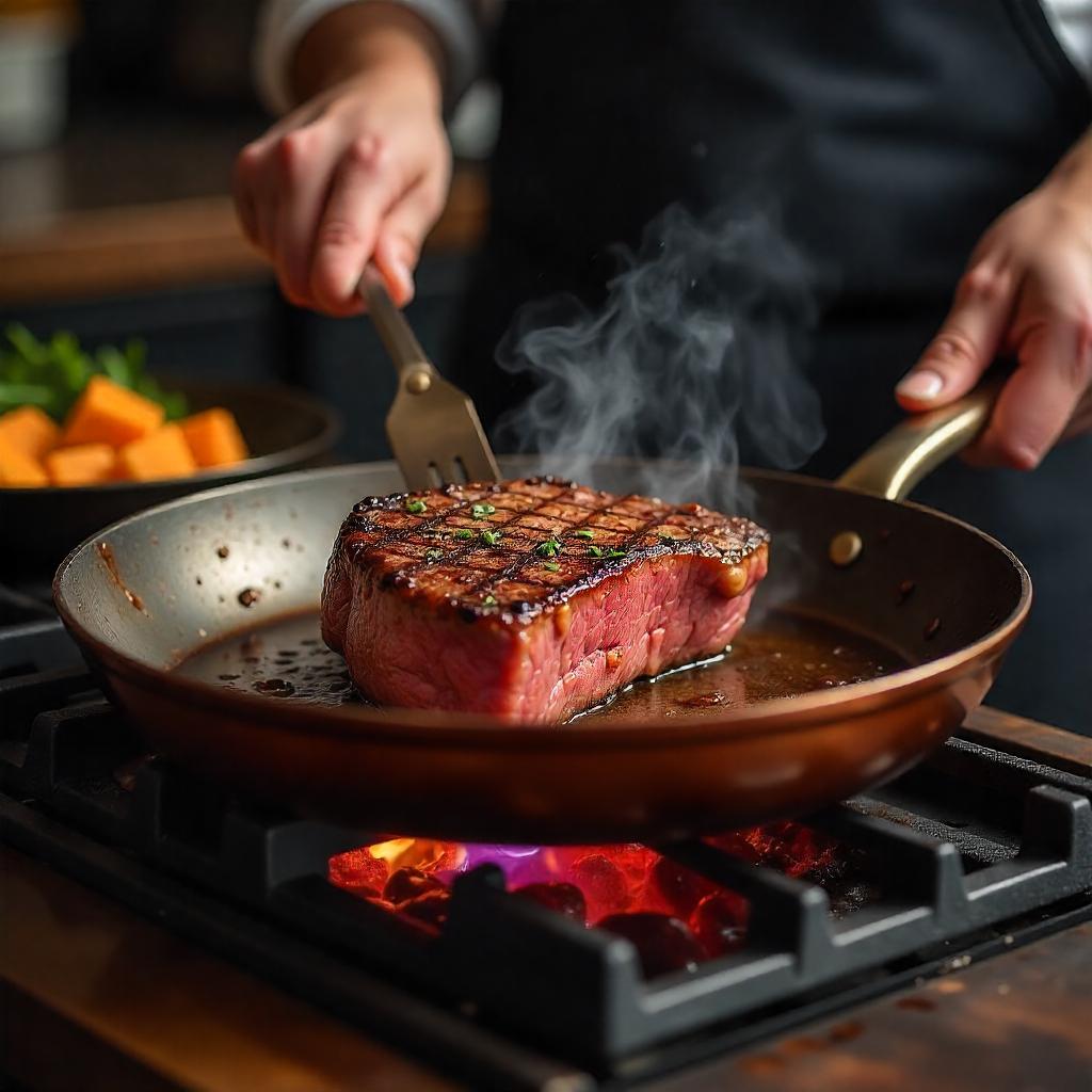 Lisslune | Copper Pan – Professional Non-Stick Pan with Fast Heat Response