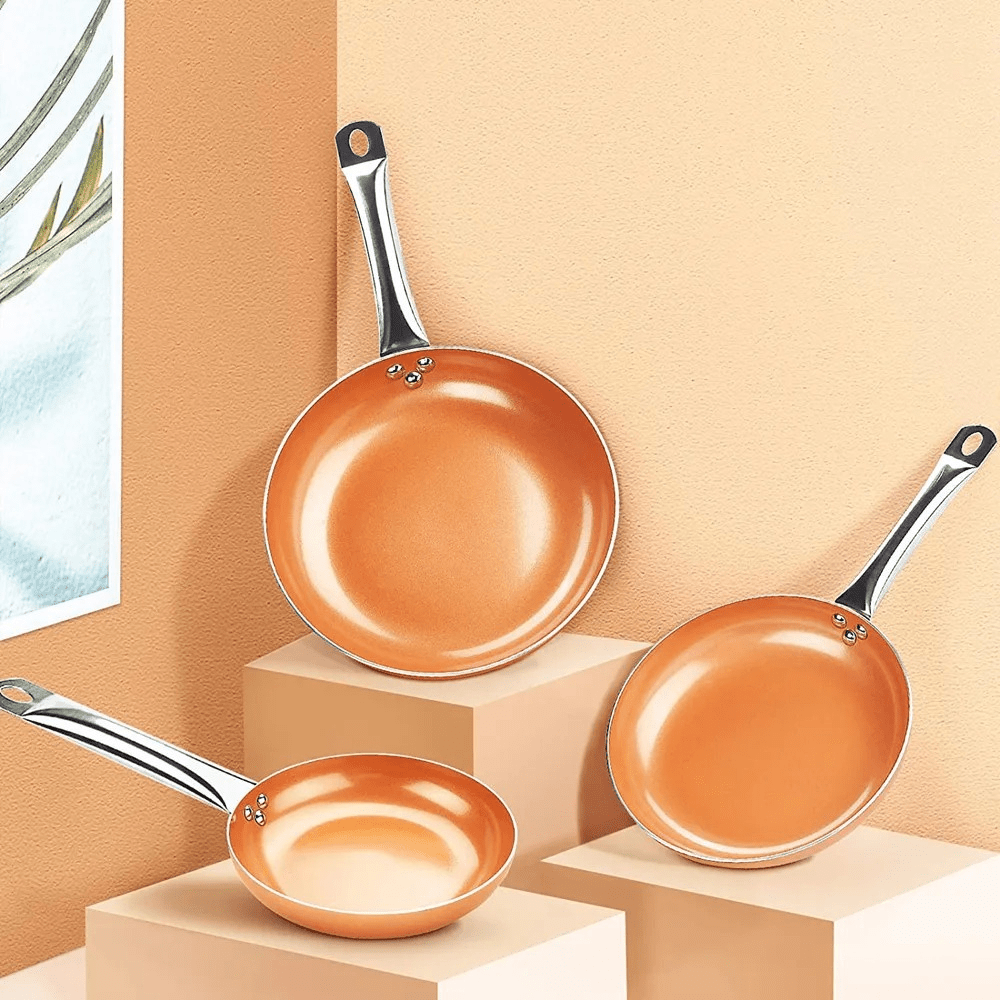 Lisslune | Copper Pan – Professional Non-Stick Pan with Fast Heat Response