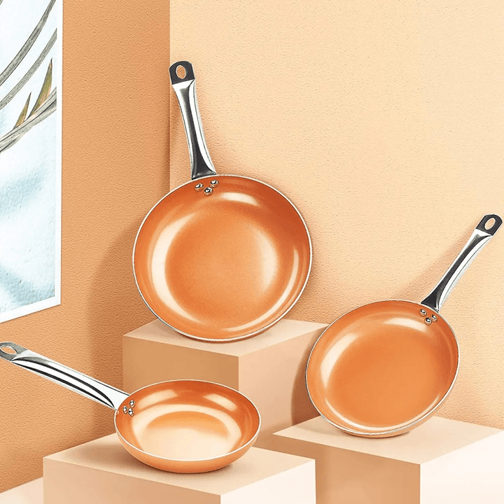 Lisslune | Copper Pan – Professional Non-Stick Pan with Fast Heat Response