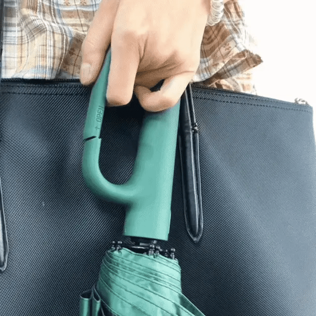 Lisslune | Wind-Resistant Automatic Folding Umbrella with Large Buckle Handle – Compact & Durable