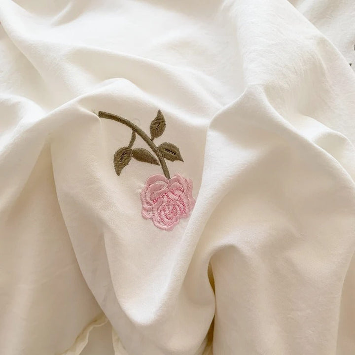 Rynx | Coquette Roses Ruffle Duvet Cover & Pillowcase Set