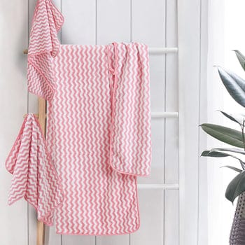 Lisslune | Elysoria Coral Weave Towels | Plush, durable towels with maximum absorbency and quick-dry