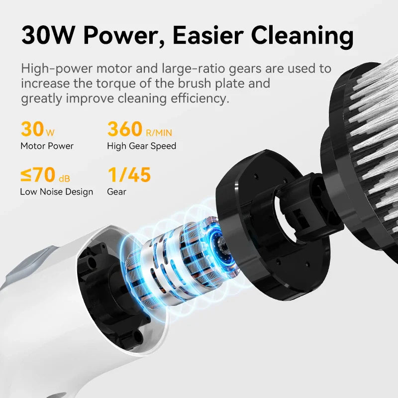 Lisslune | Cordless Electric Spin Cleaning Brush with 7 Attachments – Waterproof