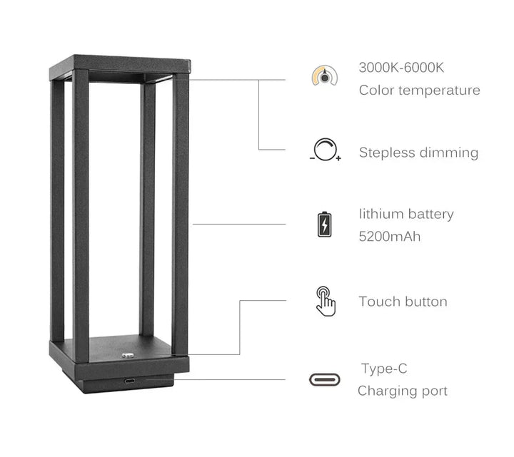 Lisslune | Wireless LED Touch Sensor Table Lamp