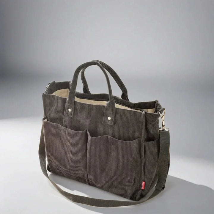 Lisslune | CordoTote – Classic Corduroy Shoulder Bag for Everyday Use