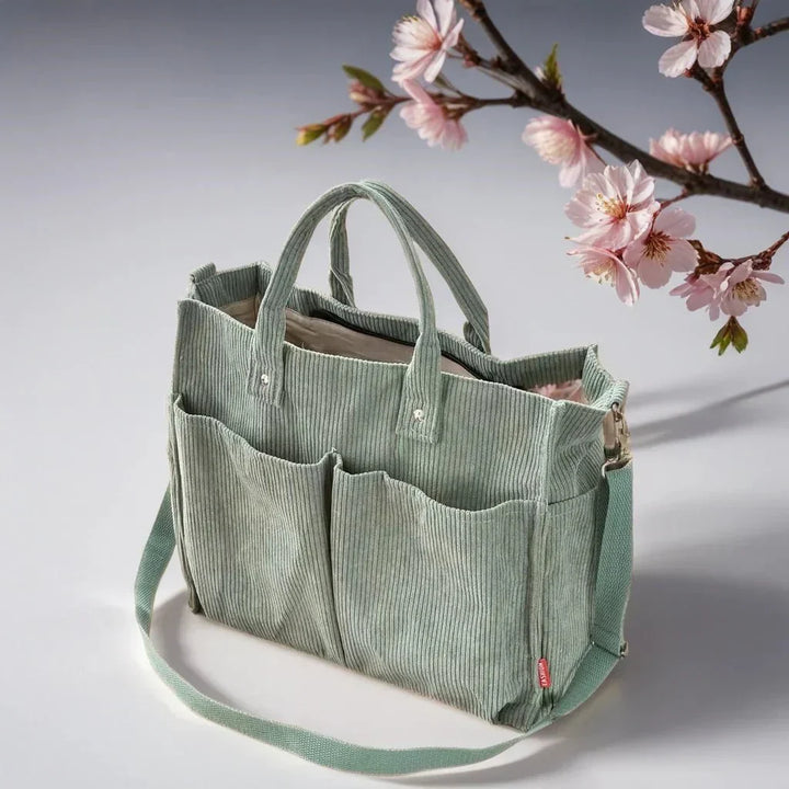 Lisslune | CordoTote – Classic Corduroy Shoulder Bag for Everyday Use