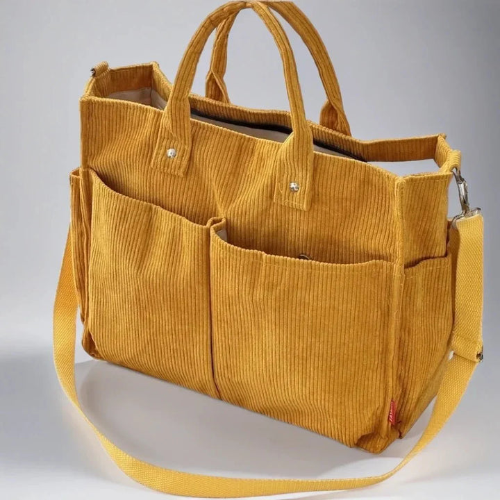 Lisslune | CordoTote – Classic Corduroy Shoulder Bag for Everyday Use