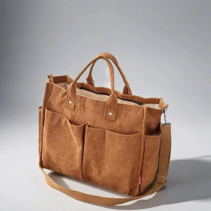 Lisslune | CordoTote – Classic Corduroy Shoulder Bag for Everyday Use