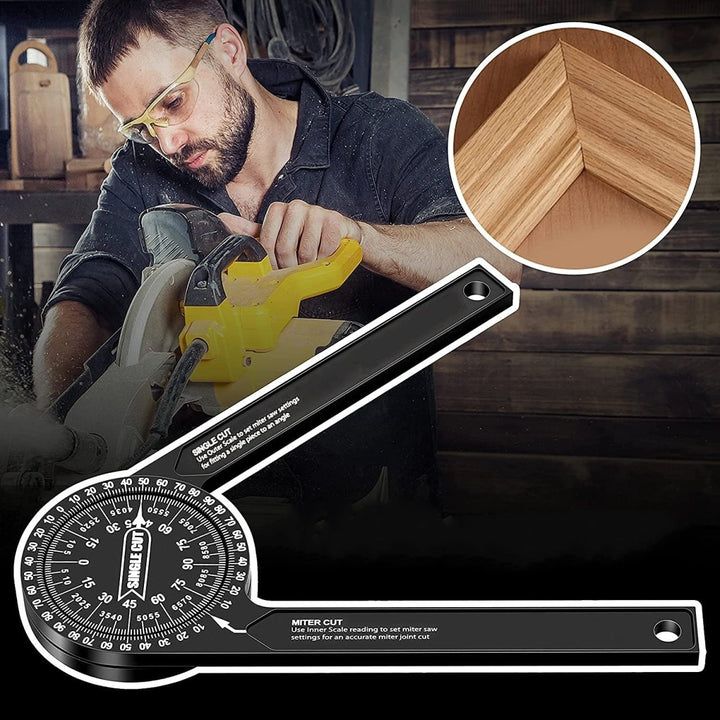 Lisslune | CORNERWISE – Laser Engraved Miter Saw Corner Measuring Tool for Accurate Cuts