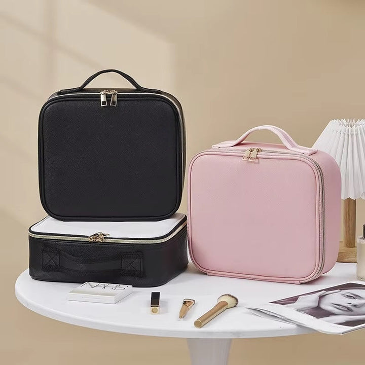 Lisslune | Travel Makeup Bag with LED Mirror and Spacious Storage