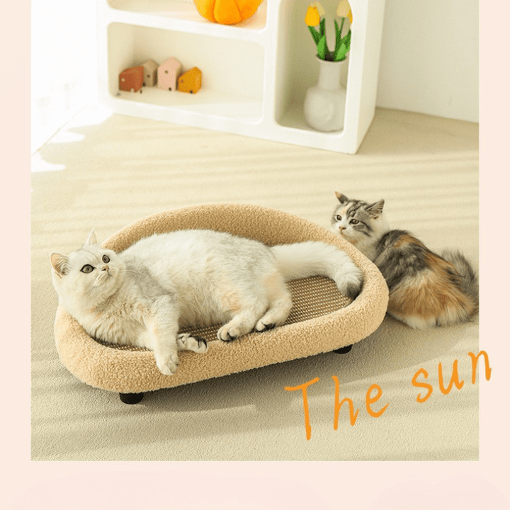 Lisslune | COSYCAT Retreat – Stylish Cat Bed with Sisal Scratch Surface & Cushion