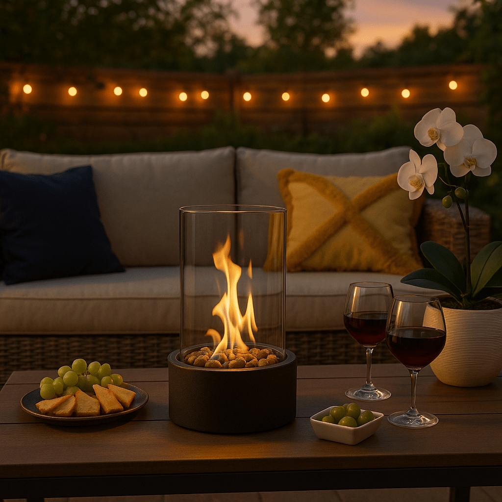 Lisslune | CosyFlame – Smoke-Free Table Fireplace with Real Flames & Scandinavian Design