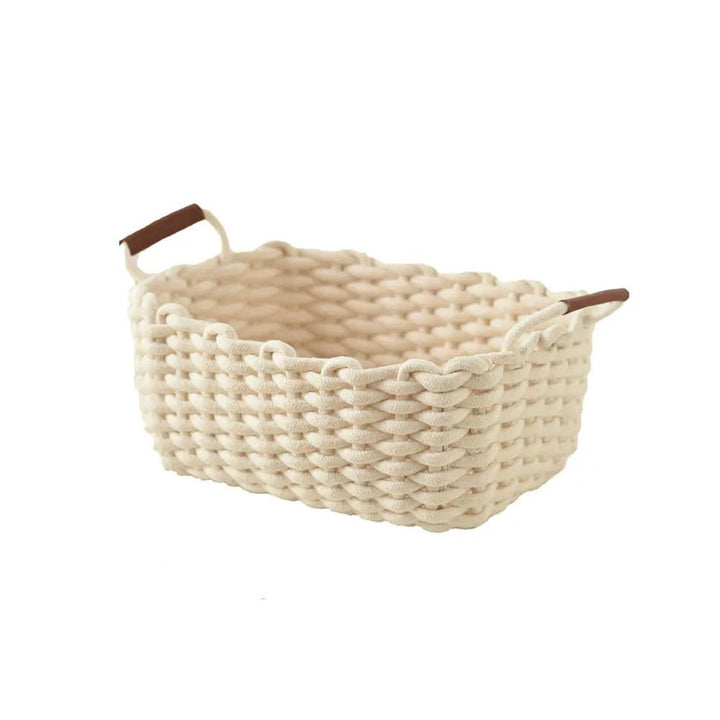 Rynx | Cotton rope braided desk storage basket