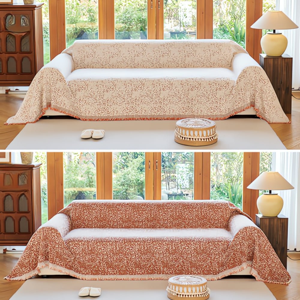 Lisslune | CozyNest – Reversible Microfiber Sofa Cover, Non-Slip and Easy Care