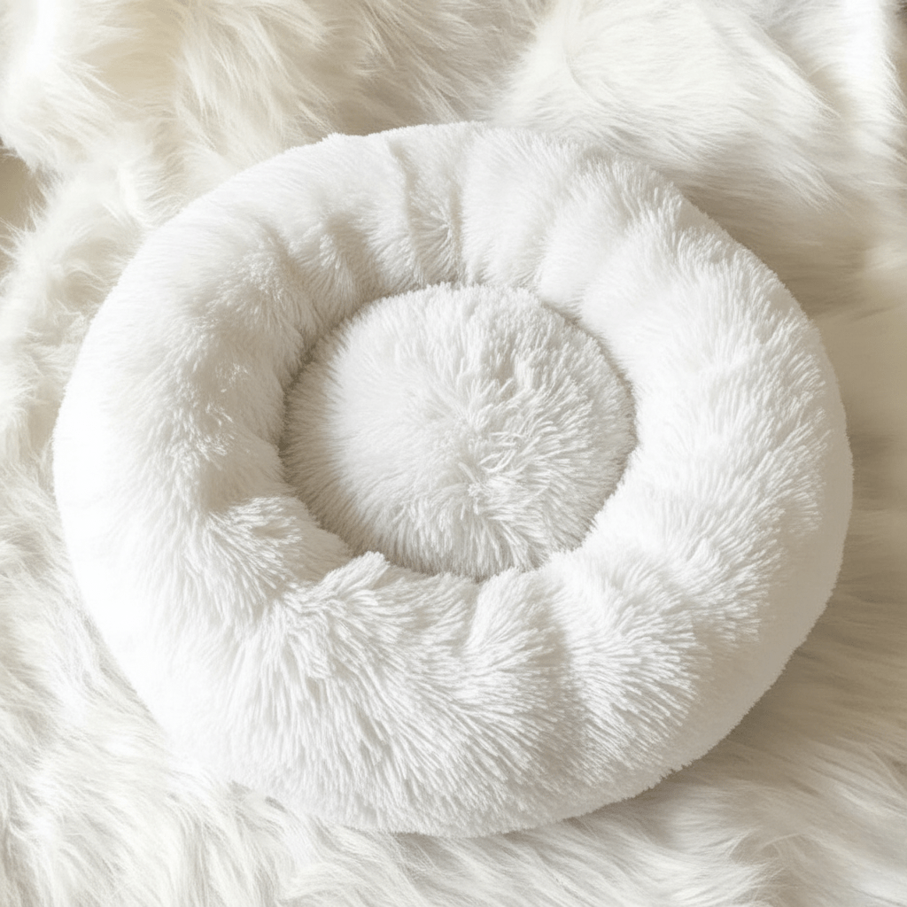 Lisslune | COZYPET – Calming Dog Bed with Plush Synthetic Fur & Removable Cover