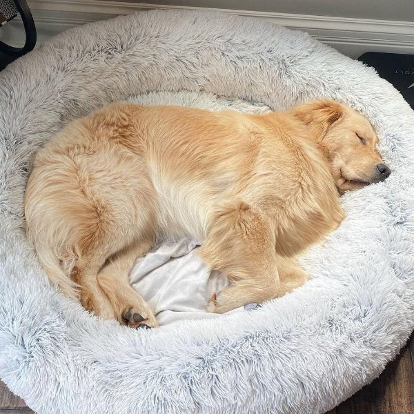Lisslune | COZYPET – Calming Dog Bed with Plush Synthetic Fur & Removable Cover