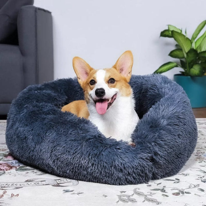 Lisslune | COZYPET – Calming Dog Bed with Plush Synthetic Fur & Removable Cover