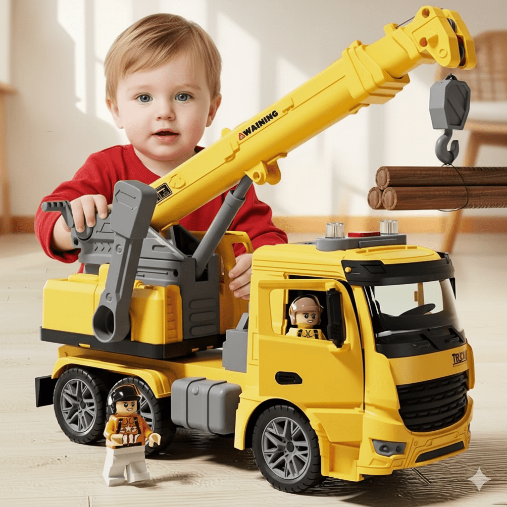 Lisslune | CraneMax Junior – Construction Crane Toy with Lights & Sound