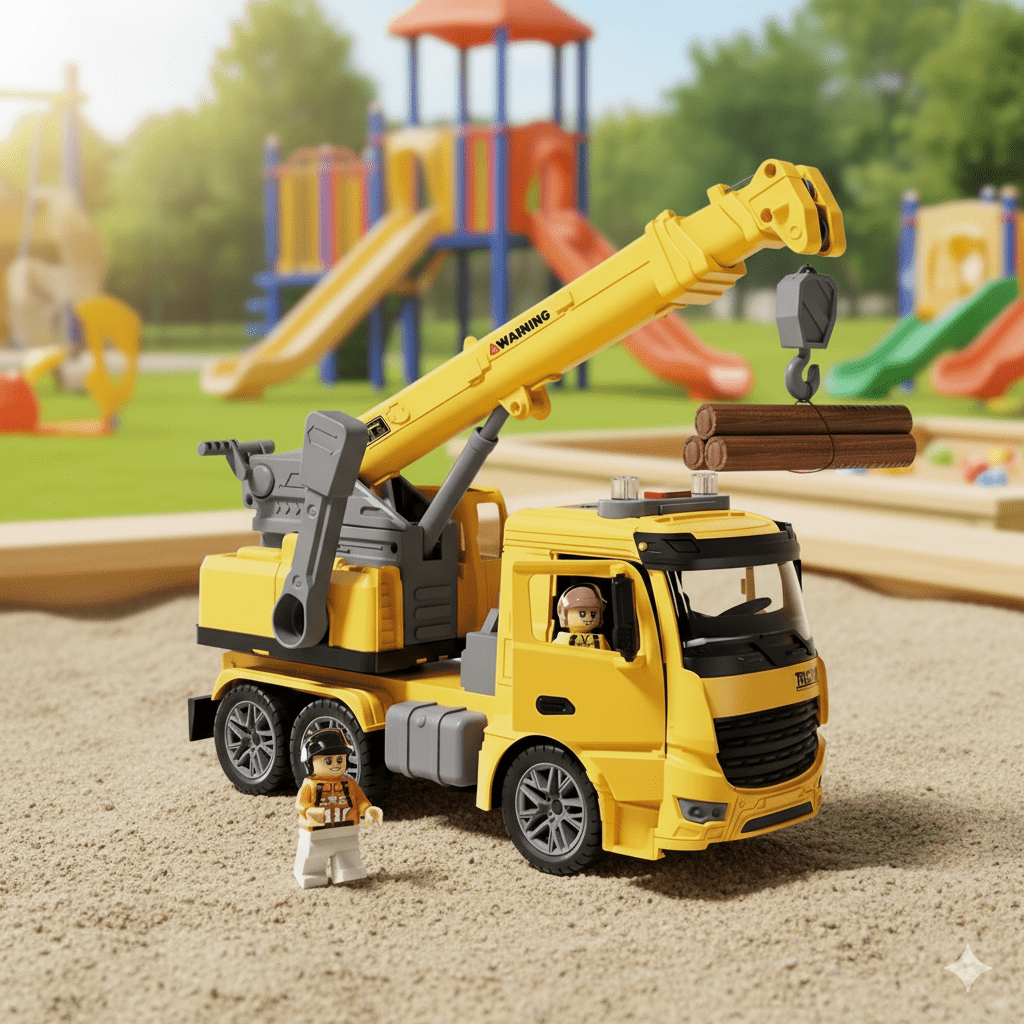 Lisslune | CraneMax Junior – Construction Crane Toy with Lights & Sound