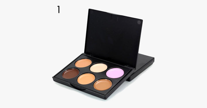 Lisslune | 6 Colors Cream Contour Palette – Achieve great coverage and a seamless look