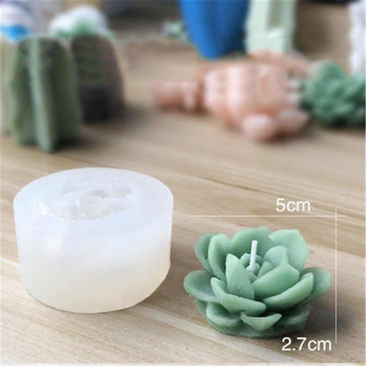 Lisslune | Creative 3D Cactus and Succulent Silicone Mold for Unique Creations and Baking