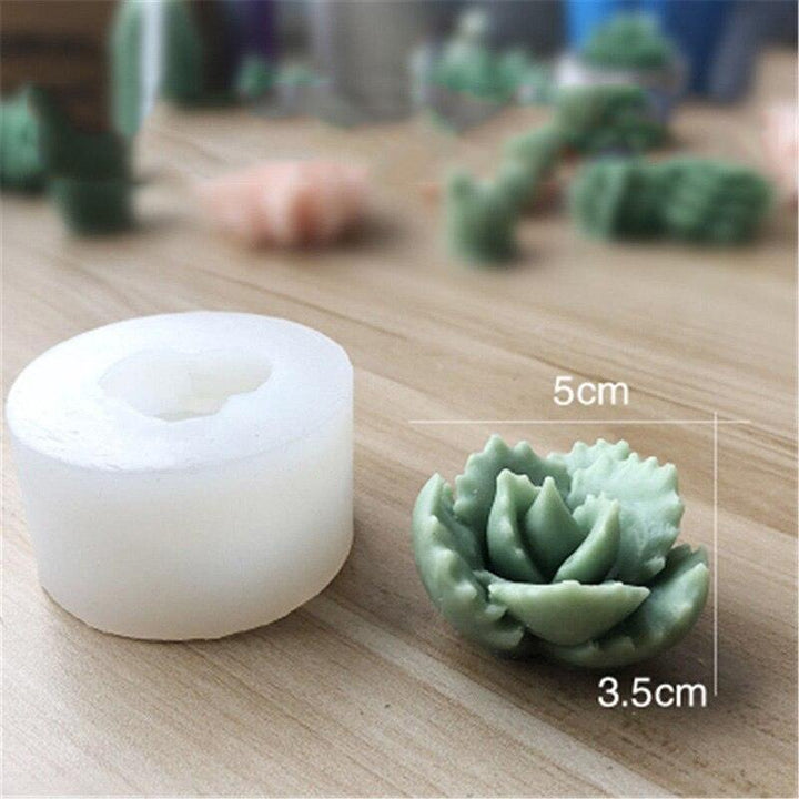 Lisslune | Creative 3D Cactus and Succulent Silicone Mold for Unique Creations and Baking
