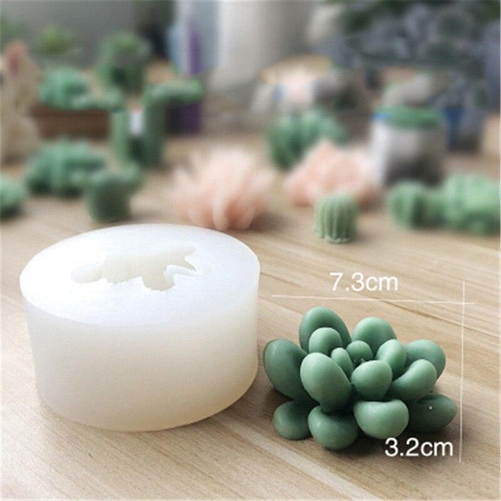Lisslune | Creative 3D Cactus and Succulent Silicone Mold for Unique Creations and Baking