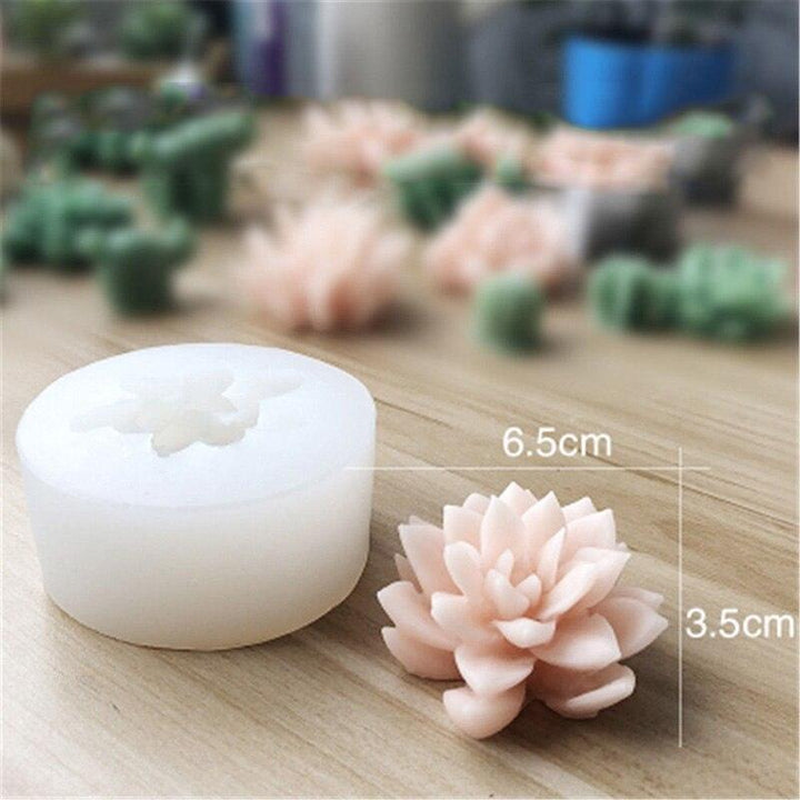 Lisslune | Creative 3D Cactus and Succulent Silicone Mold for Unique Creations and Baking