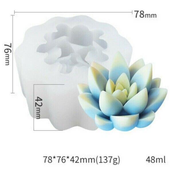 Lisslune | Creative 3D Cactus and Succulent Silicone Mold for Unique Creations and Baking