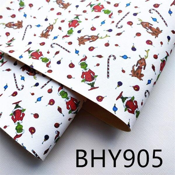 Lisslune | Festive artificial leather craft set with Christmas character prints - DIY creative bundle