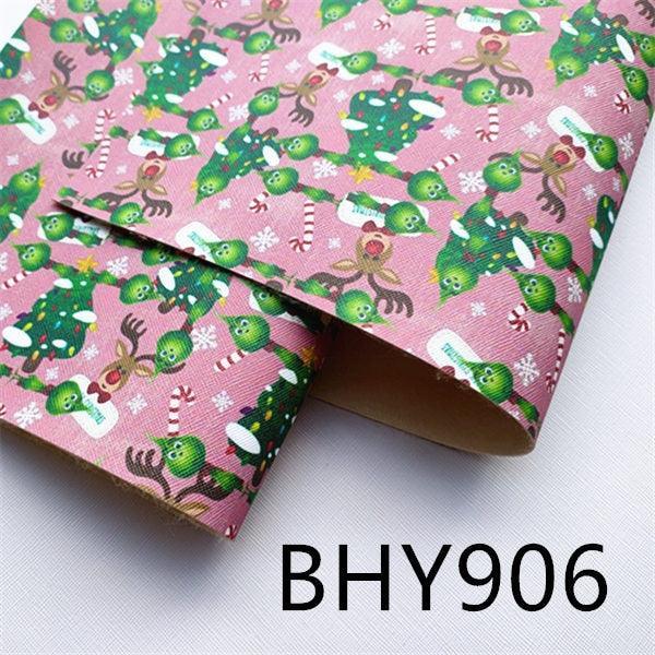 Lisslune | Festive artificial leather craft set with Christmas character prints - DIY creative bundle