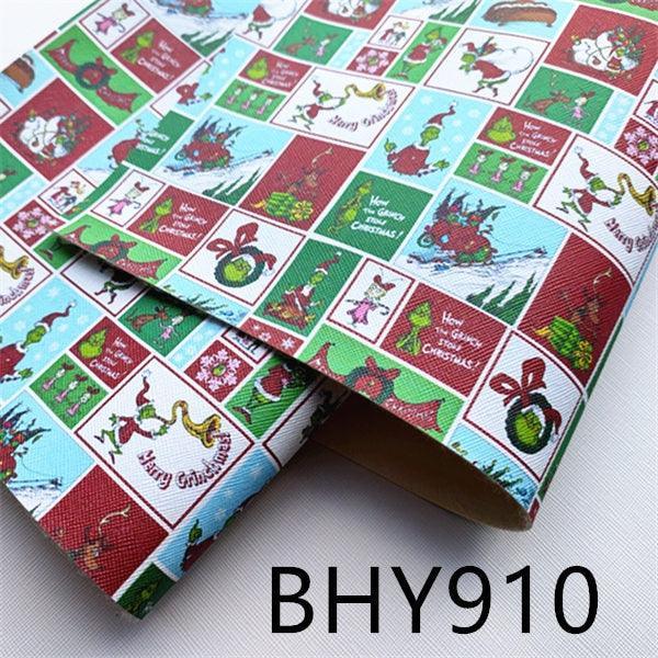 Lisslune | Festive artificial leather craft set with Christmas character prints - DIY creative bundle