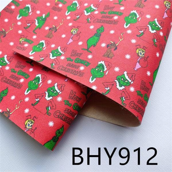 Lisslune | Festive artificial leather craft set with Christmas character prints - DIY creative bundle