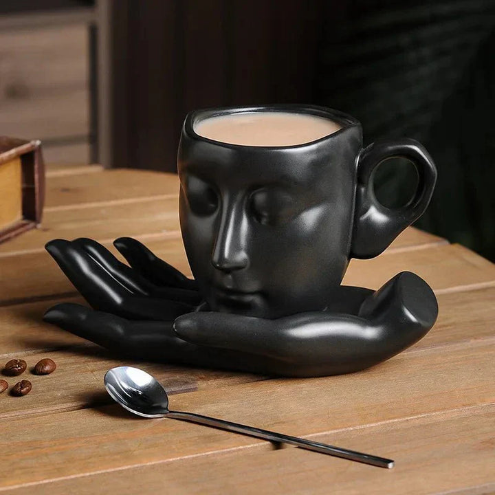 Lisslune | Coffee Cup Set with Minimalist Face Shape