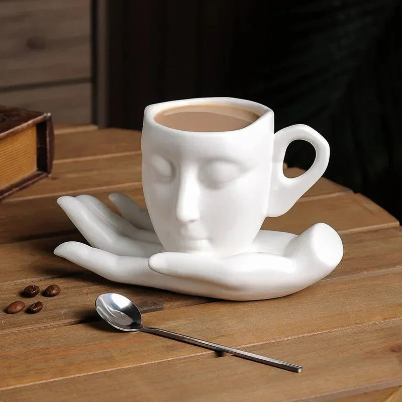 Lisslune | Coffee Cup Set with Minimalist Face Shape