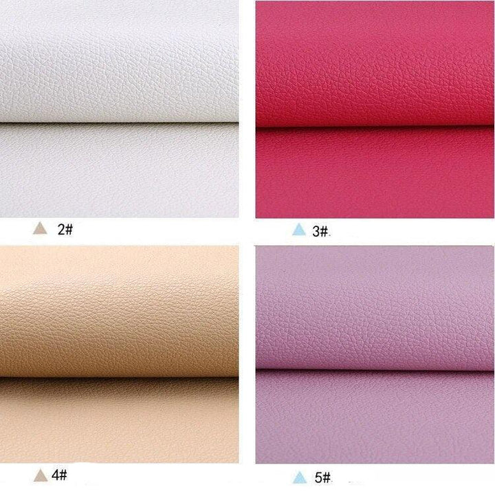 Lisslune | Litchi PU Leather Craft Set: Versatile DIY Fabric Set for Creative Projects