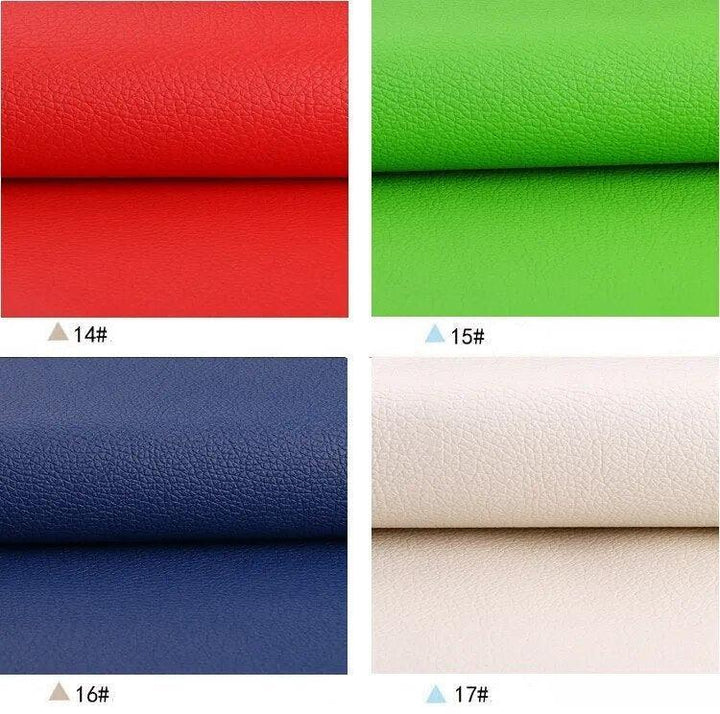 Lisslune | Litchi PU Leather Craft Set: Versatile DIY Fabric Set for Creative Projects