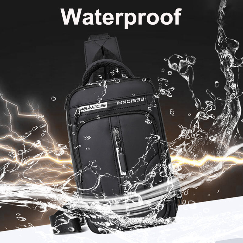Lisslune | Waterproof Oxford Crossbody Bag, Anti-Theft Sling Bag, USB Charging & Multi-Pocket Design