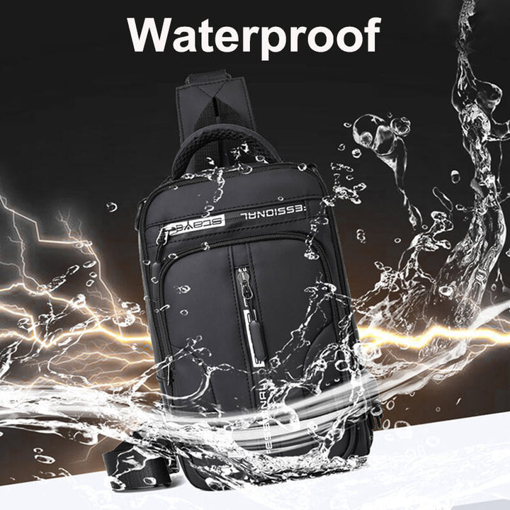 Lisslune | Waterproof Oxford Crossbody Bag, Anti-Theft Sling Bag, USB Charging & Multi-Pocket Design
